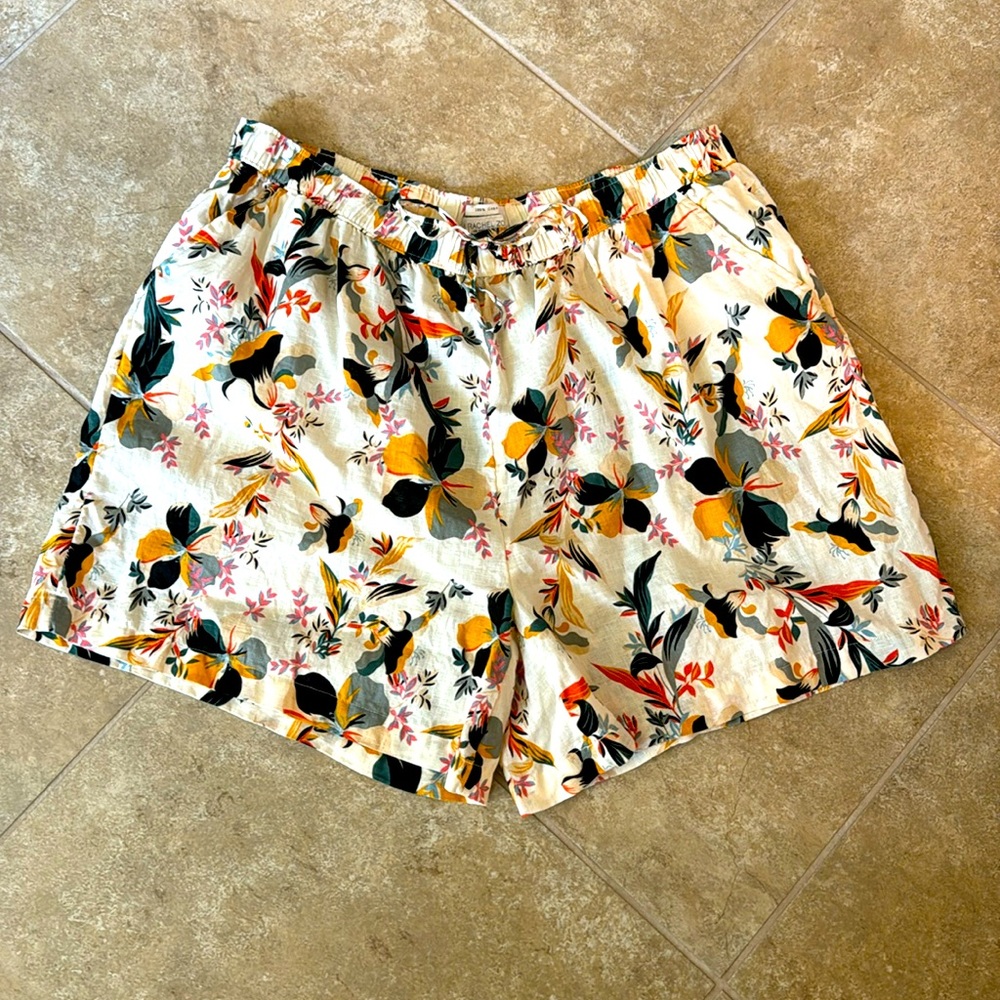 Womens Rachel Zoe 100% Linen Shorts Size 2X